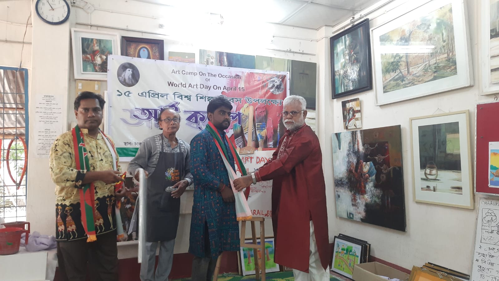 নড়াইলে বিশ্ব শিল্প দিবস উপলক্ষে আর্ট ক্যাম্প অনুষ্ঠিত